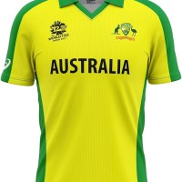 Australia ICC World Cup 2019 Half Sleeves Cricket Fan Jersey - 100% Dryfit Polyester - With Name Personalization