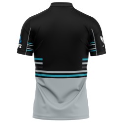 New Zealand Black Grey ODI World Cup 2025 Half Sleeves Cricket Fan Jersey - 100% Dryfit Polyester - With Name Personalisation