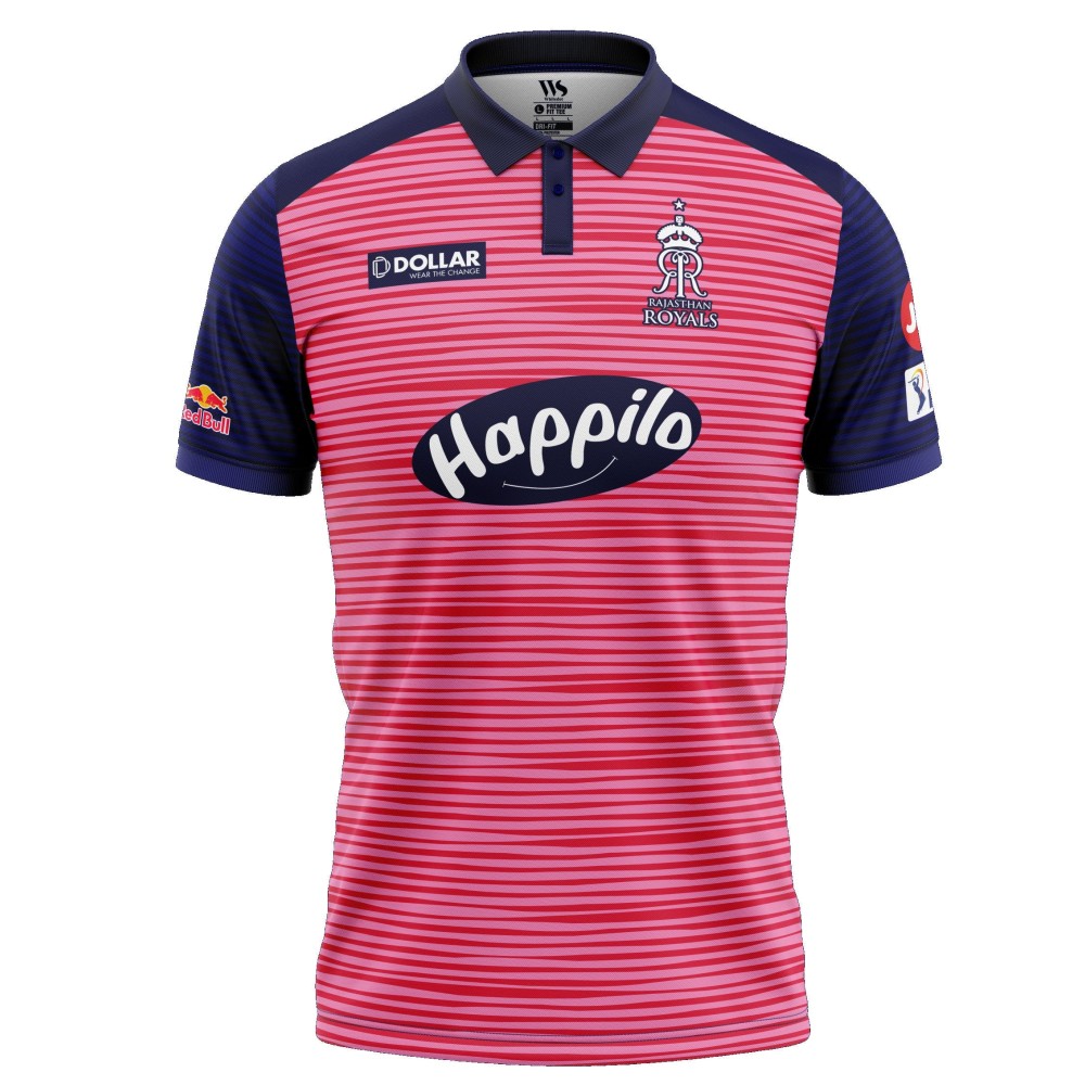 Rajasthan Royals IPL Replica Cricket Jersey 2022 (RR IPL Jersey with Name Personalization)