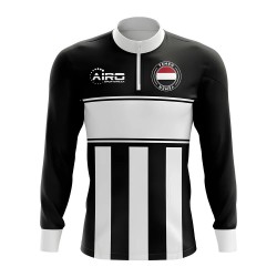 Yemen Concept Football Half Zip Midlayer Top (Black-White) Yemen Concept Football Half Zip Midlayer Top (Black-White)