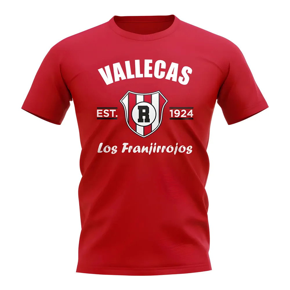 Rayo Vallecano Established Football T-Shirt (Red) Rayo Vallecano Established Football T-Shirt (Red)
