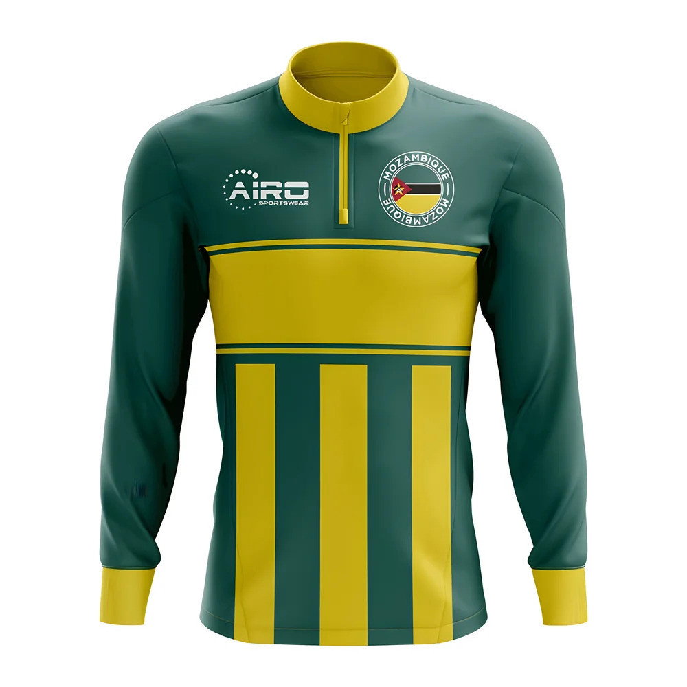 Mozambique Concept Football Half Zip Midlayer Top (Green-Yellow) Mozambique Concept Football Half Zip Midlayer Top (Green-Yellow)