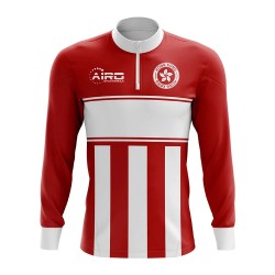 Hong Kong Concept Football Half Zip Midlayer Top (Red-White) Hong Kong Concept Football Half Zip Midlayer Top (Red-White)