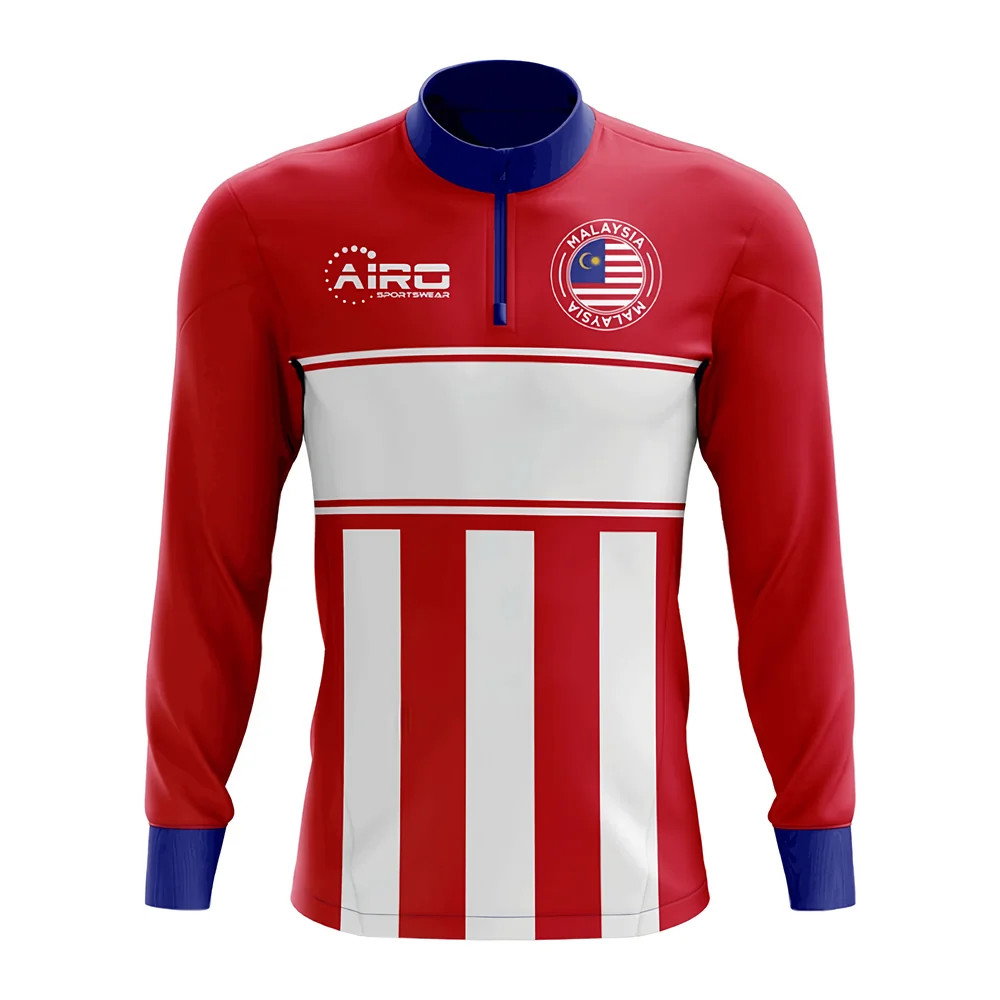 Malaysia Concept Football Half Zip Midlayer Top (Red-White) Malaysia Concept Football Half Zip Midlayer Top (Red-White)