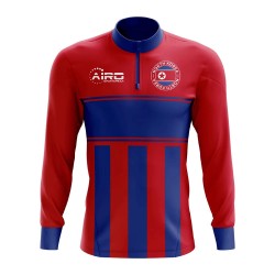 North Korea Concept Football Half Zip Midlayer Top (Red-Blue) North Korea Concept Football Half Zip Midlayer Top (Red-Blue)
