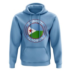 Djibouti Football Badge Hoodie (Sky) Djibouti Football Badge Hoodie (Sky)