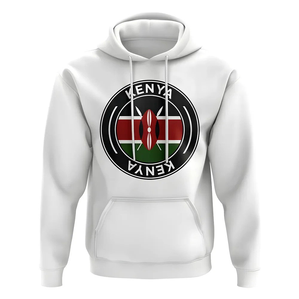 Kenya Football Badge Hoodie (White) Kenya Football Badge Hoodie (White)