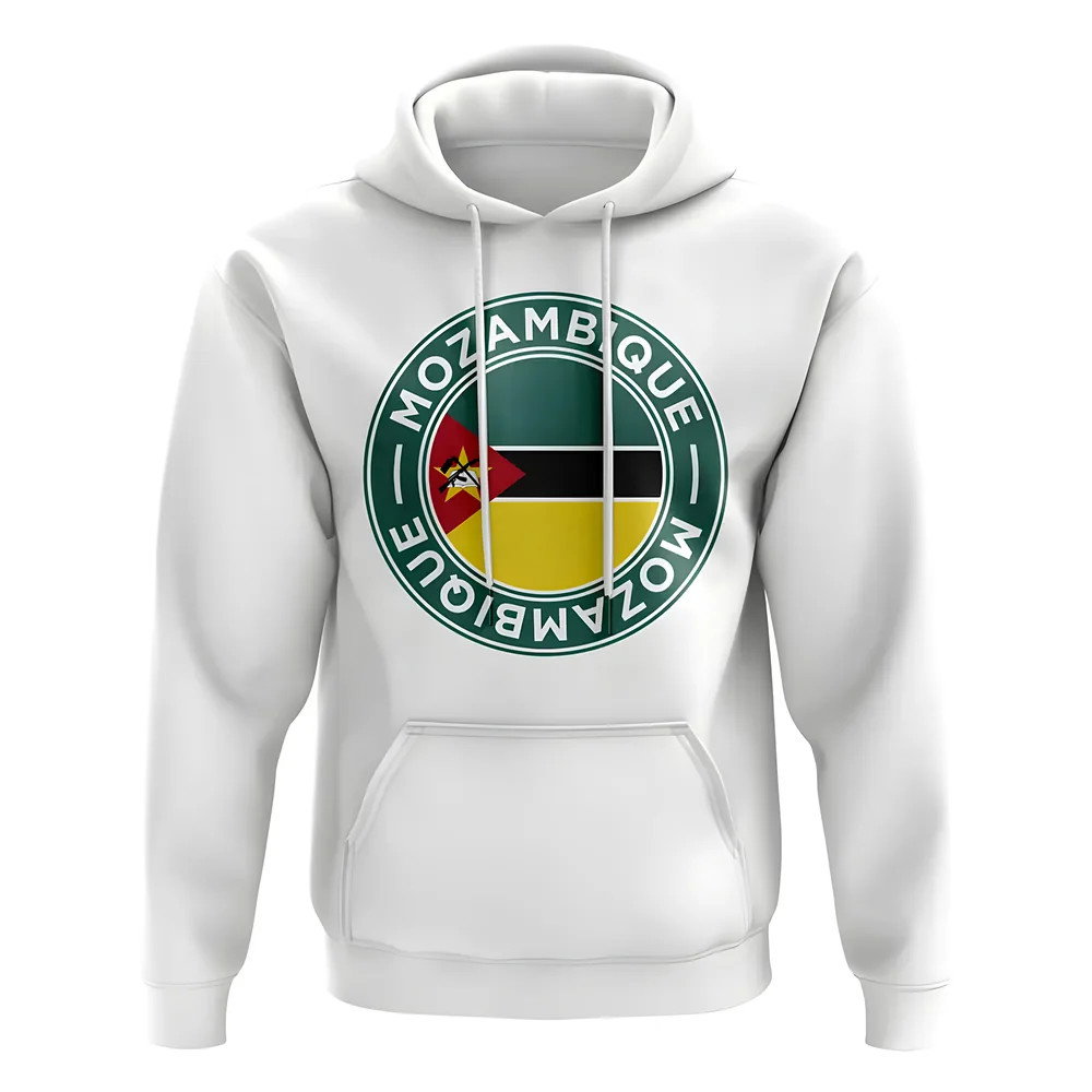 Mozambique Football Badge Hoodie (White)