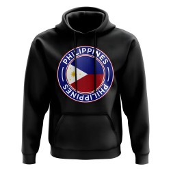 Philippines Football Badge Hoodie (Black) Philippines Football Badge Hoodie (Black)