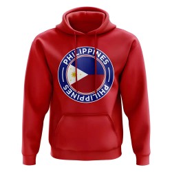 Philippines Football Badge Hoodie (Red) Philippines Football Badge Hoodie (Red)