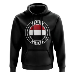 Yemen Football Badge Hoodie (Black) Yemen Football Badge Hoodie (Black)