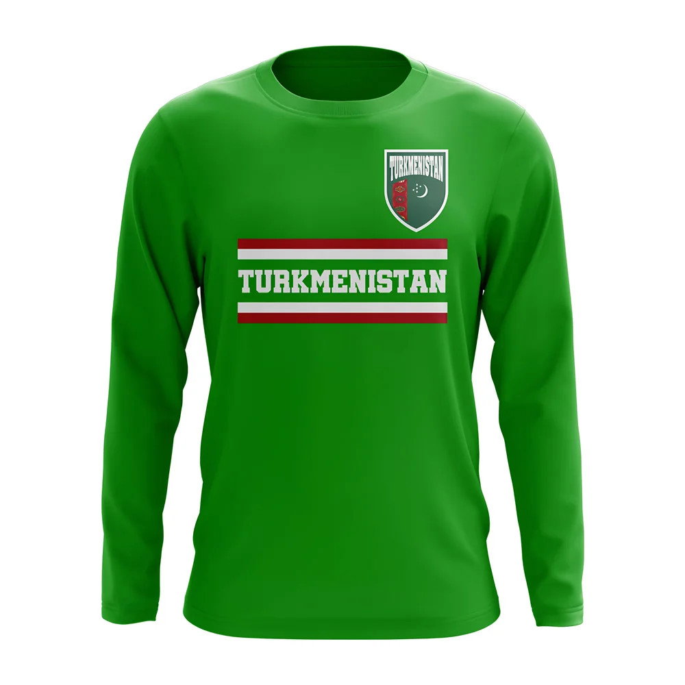 Turkmenistan Core Football Country Long Sleeve T-Shirt (Green) Turkmenistan Core Football Country Long Sleeve T-Shirt (Green)