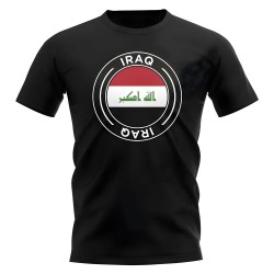 Iraq Football Badge T-Shirt (Black)
