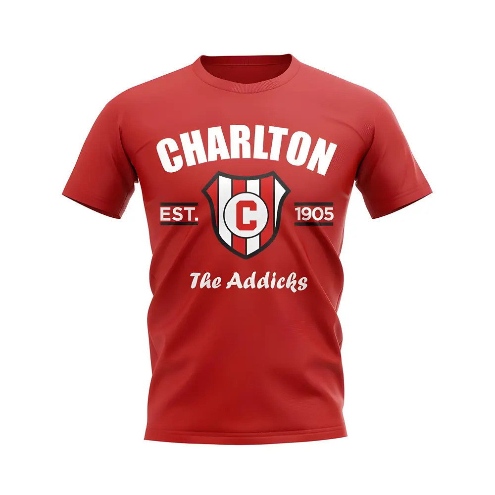 Charlton Established Football T-Shirt (Red) Charlton Established Football T-Shirt (Red)