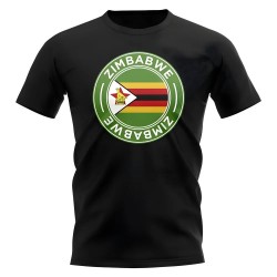 Zimbabwe Football Badge T-Shirt (Black) Zimbabwe Football Badge T-Shirt (Black)