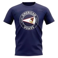 American Samoa Football Badge T-Shirt (Navy)