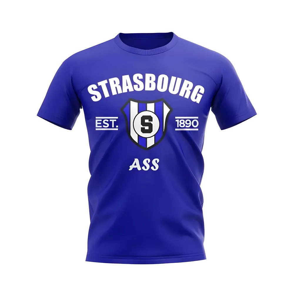 Strasbourg Established Football T-Shirt (Blue) Strasbourg Established Football T-Shirt (Blue)
