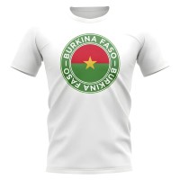 Burkina Faso Football Badge T-Shirt (White)