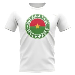Burkina Faso Football Badge T-Shirt (White)