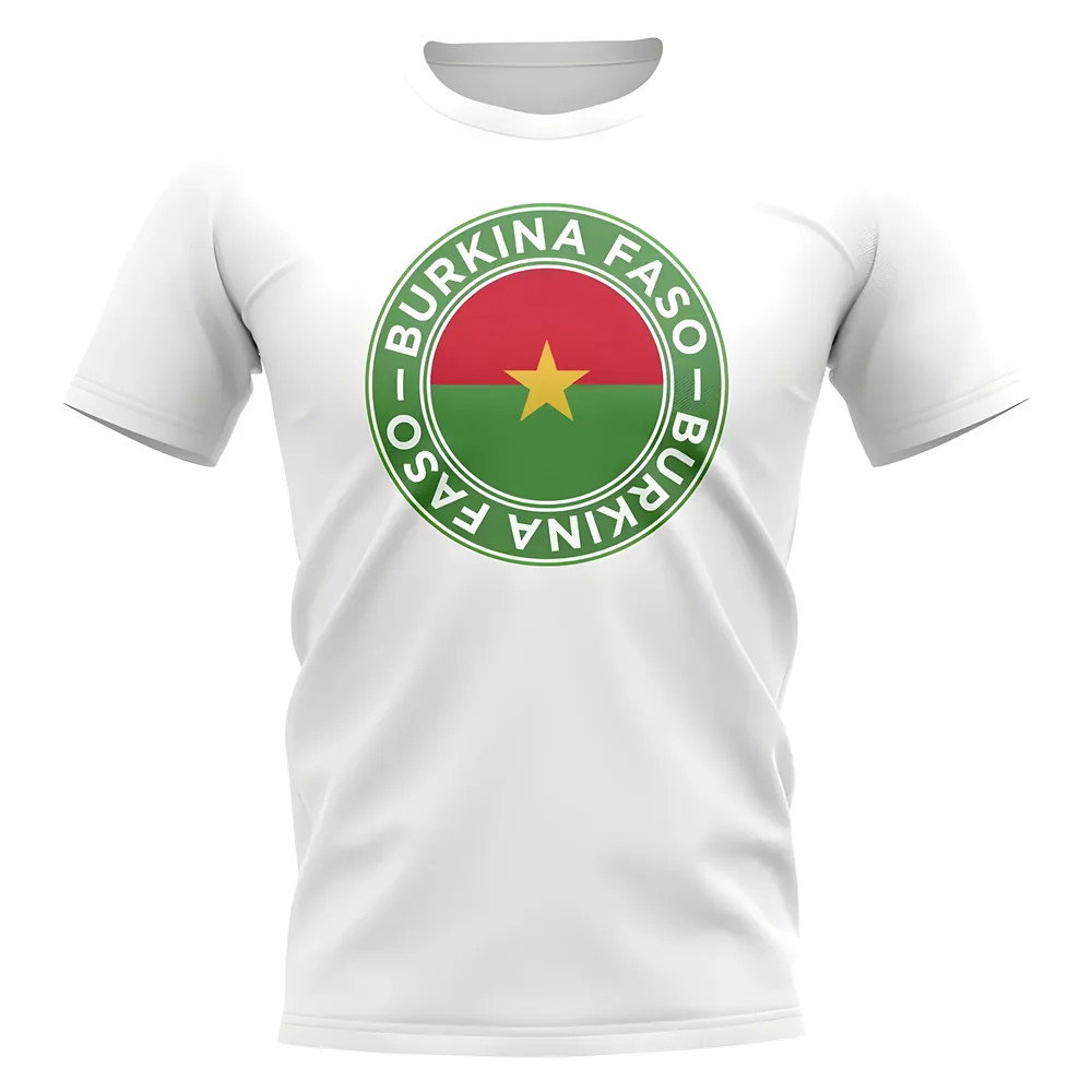 Burkina Faso Football Badge T-Shirt (White) Burkina Faso Football Badge T-Shirt (White)