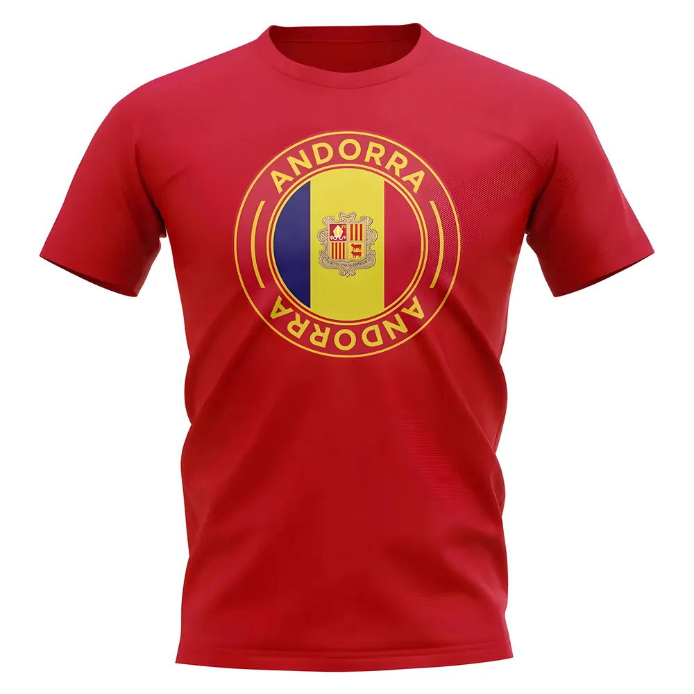 Andorra Football Badge T-Shirt (Red)