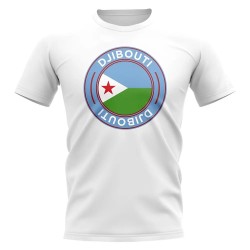 Djibouti Football Badge T-Shirt (White) Djibouti Football Badge T-Shirt (White)