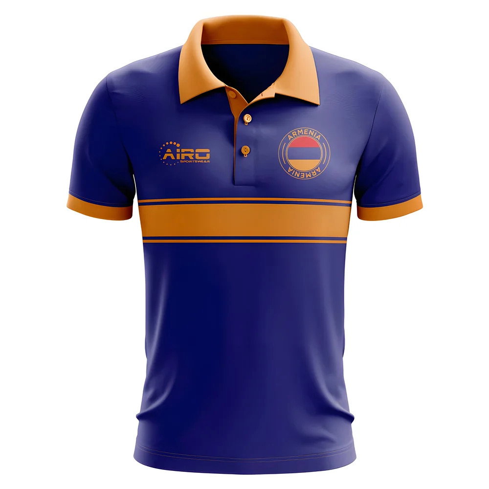 Armenia Concept Stripe Polo Shirt (Royal) Armenia Concept Stripe Polo Shirt (Royal)