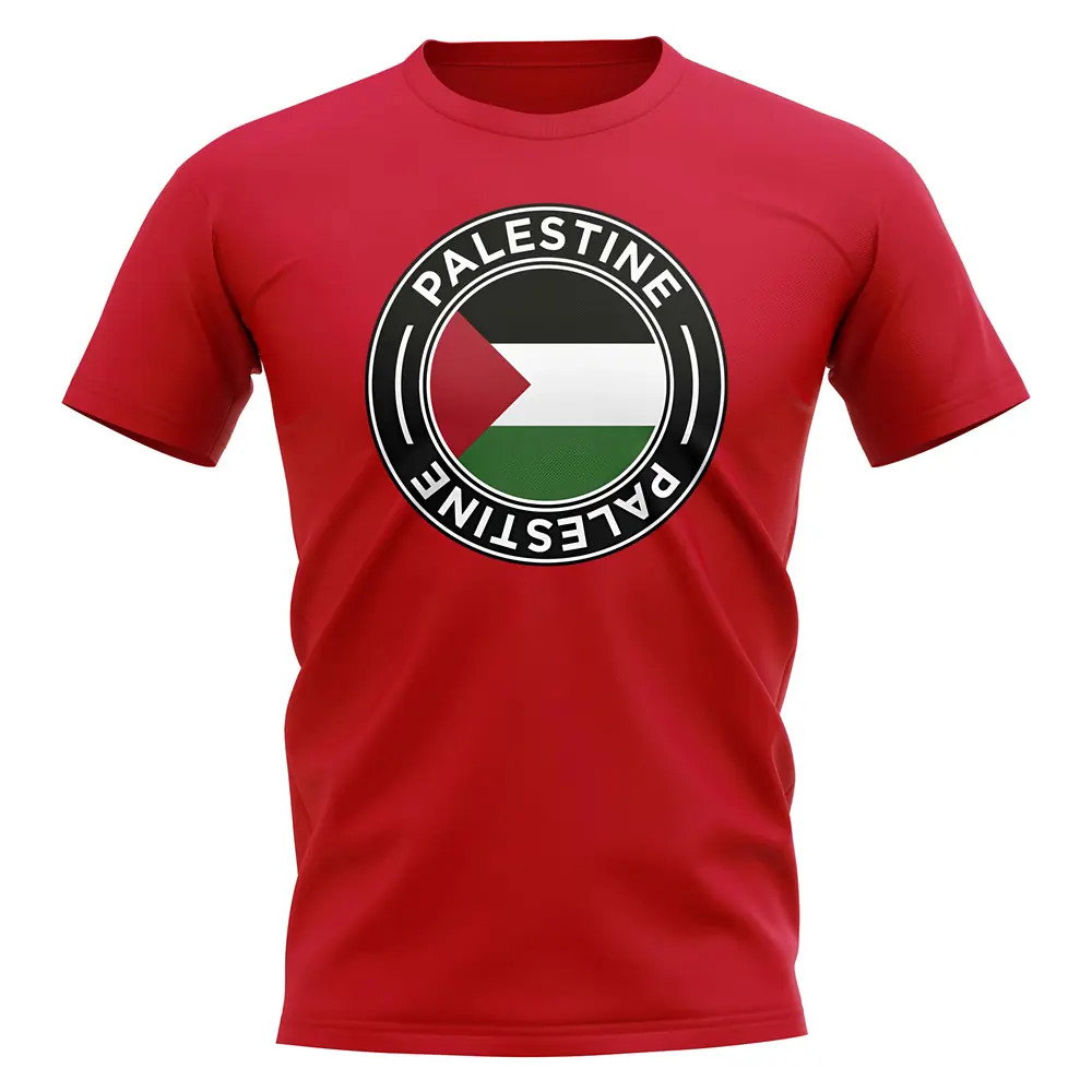 Palestine Football Badge T-Shirt (Red) Palestine Football Badge T-Shirt (Red)