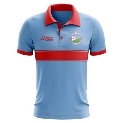 Djibouti Concept Stripe Polo Shirt (Sky) Djibouti Concept Stripe Polo Shirt (Sky)