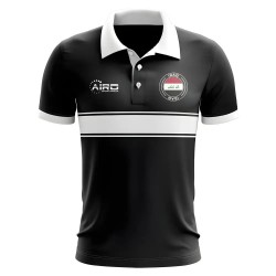 Iraq Concept Stripe Polo Shirt (Black)