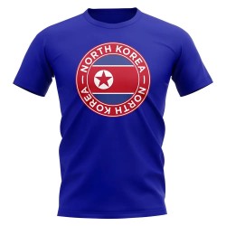 North Korea Football Badge T-Shirt (Royal) North Korea Football Badge T-Shirt (Royal)