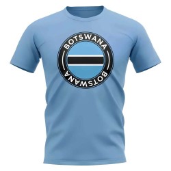 Botswana Football Badge T-Shirt (Sky)