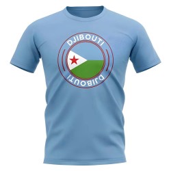 Djibouti Football Badge T-Shirt (Sky) Djibouti Football Badge T-Shirt (Sky)
