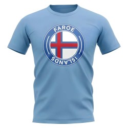 Faroe Islands Football Badge T-Shirt (Sky)