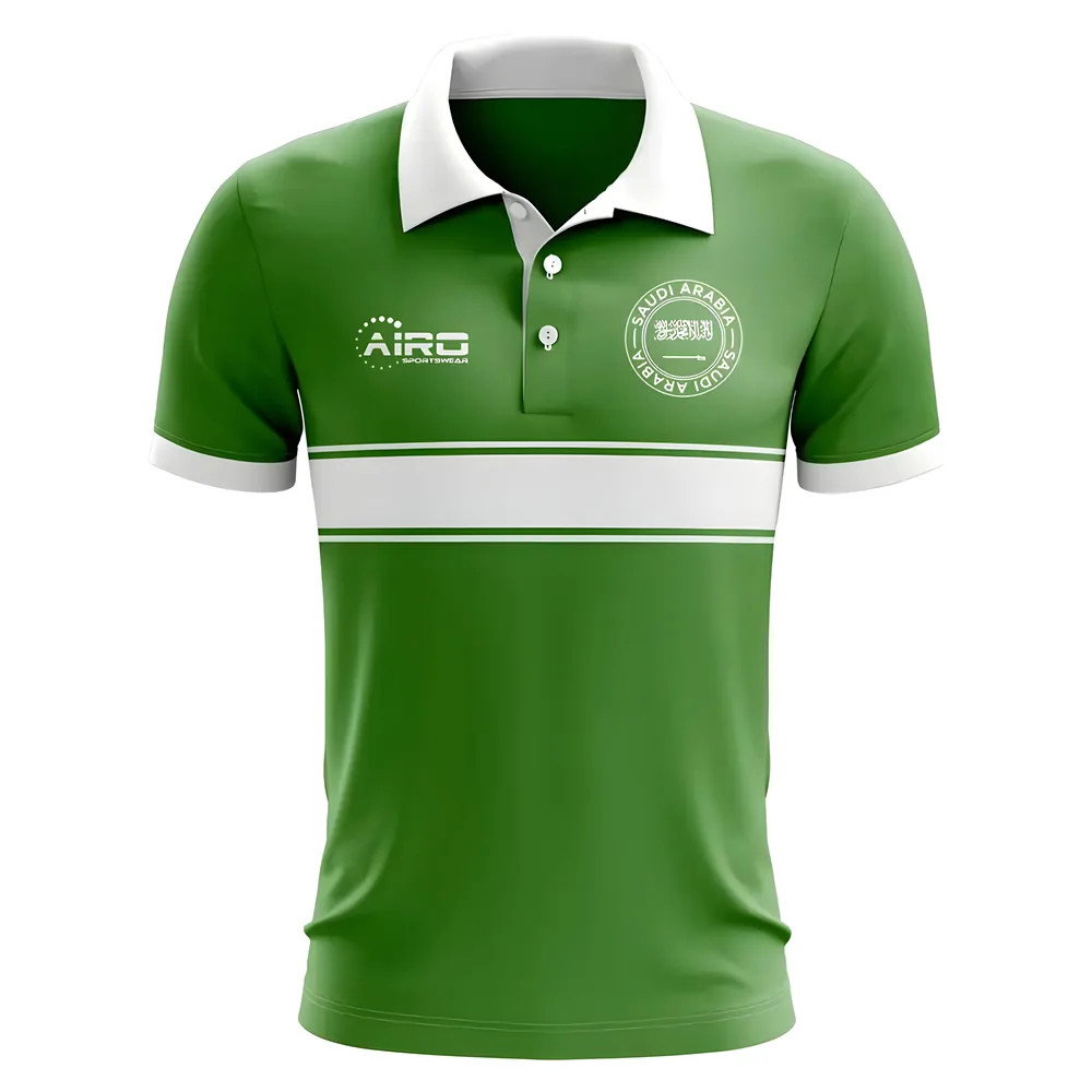Saudi Arabia Concept Stripe Polo Shirt (Green) Saudi Arabia Concept Stripe Polo Shirt (Green)