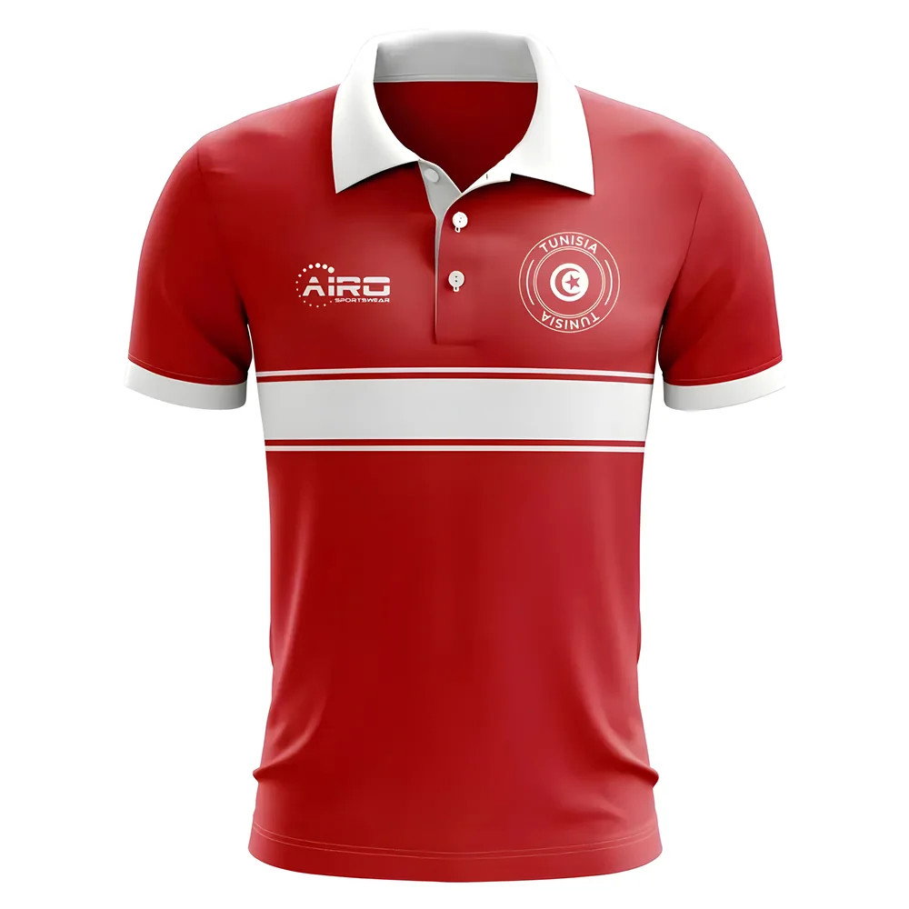 Tunisia Concept Stripe Polo Shirt (Red) Tunisia Concept Stripe Polo Shirt (Red)