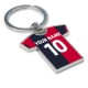Personalised Cagliari Football Shirt Key Ring Personalised Cagliari Football Shirt Key Ring