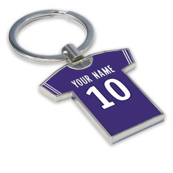 Personalised Toulouse Football Shirt Key Ring Personalised Toulouse Football Shirt Key Ring
