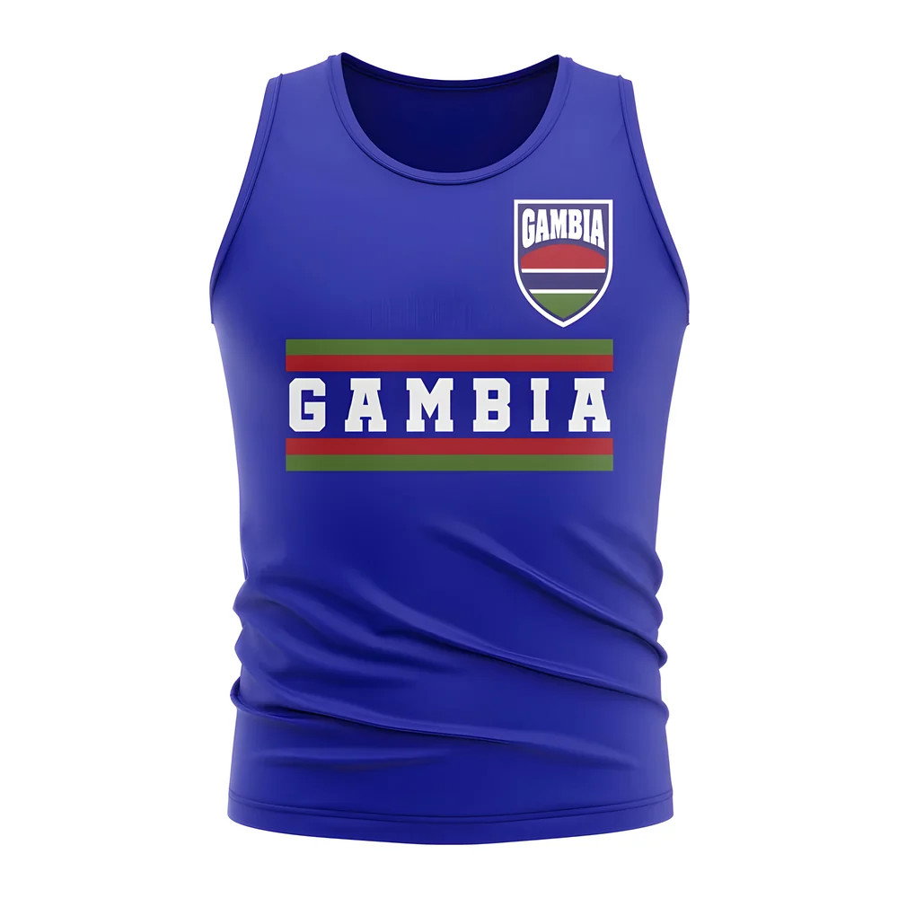 Gambia Core Football Country Sleeveless Tee (Royal)