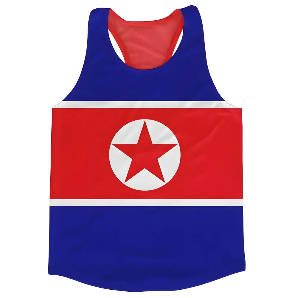 North Korea Flag Running Vest North Korea Flag Running Vest