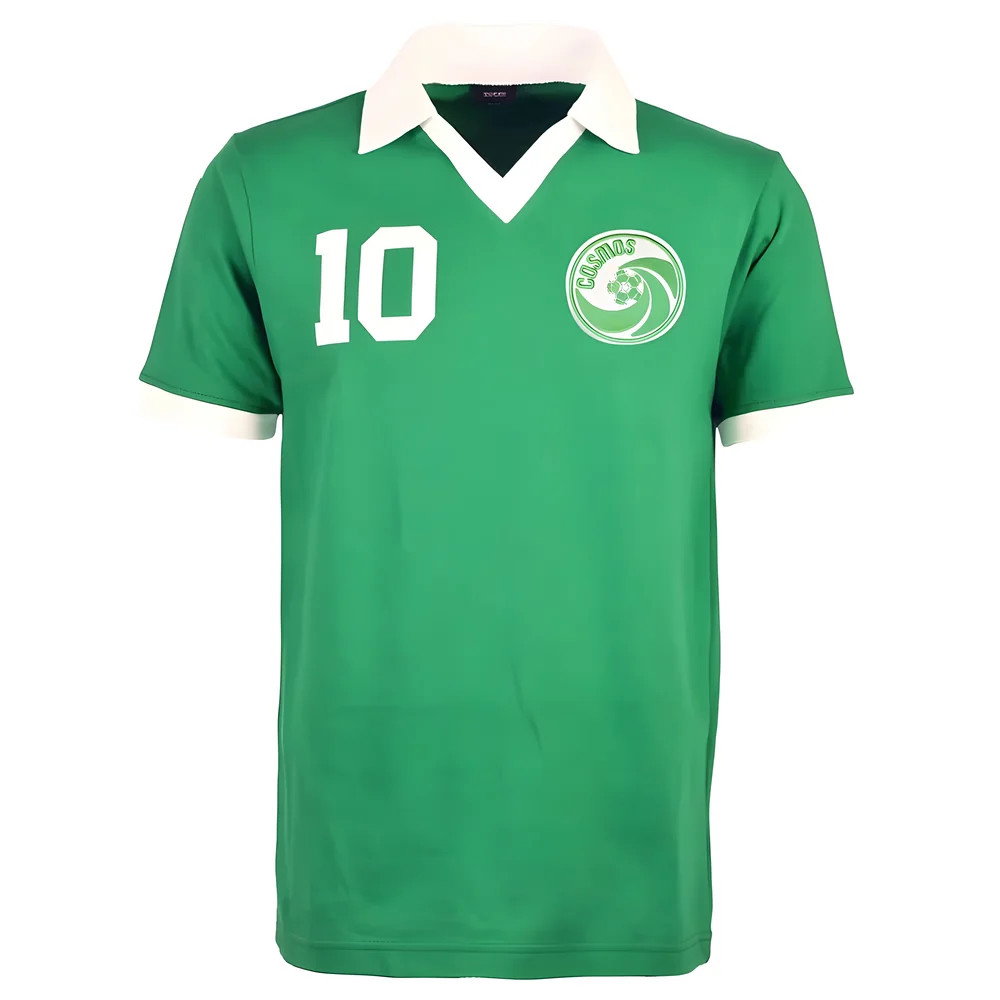 New York Cosmos Pele Green Retro Shirt with PELE 10 New York Cosmos Pele Green Retro Shirt with PELE 10