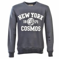 NASL: New York Cosmos White Print Sweatshirt - Charcoal