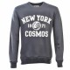 NASL: New York Cosmos White Print Sweatshirt - Charcoal
