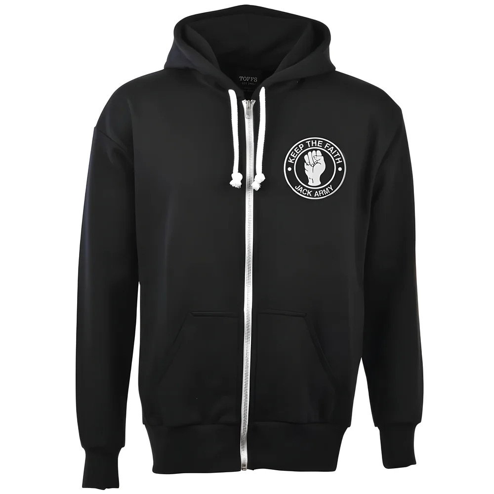 Swansea City Jack Army Zipped Hoodie - Black Swansea City Jack Army Zipped Hoodie - Black