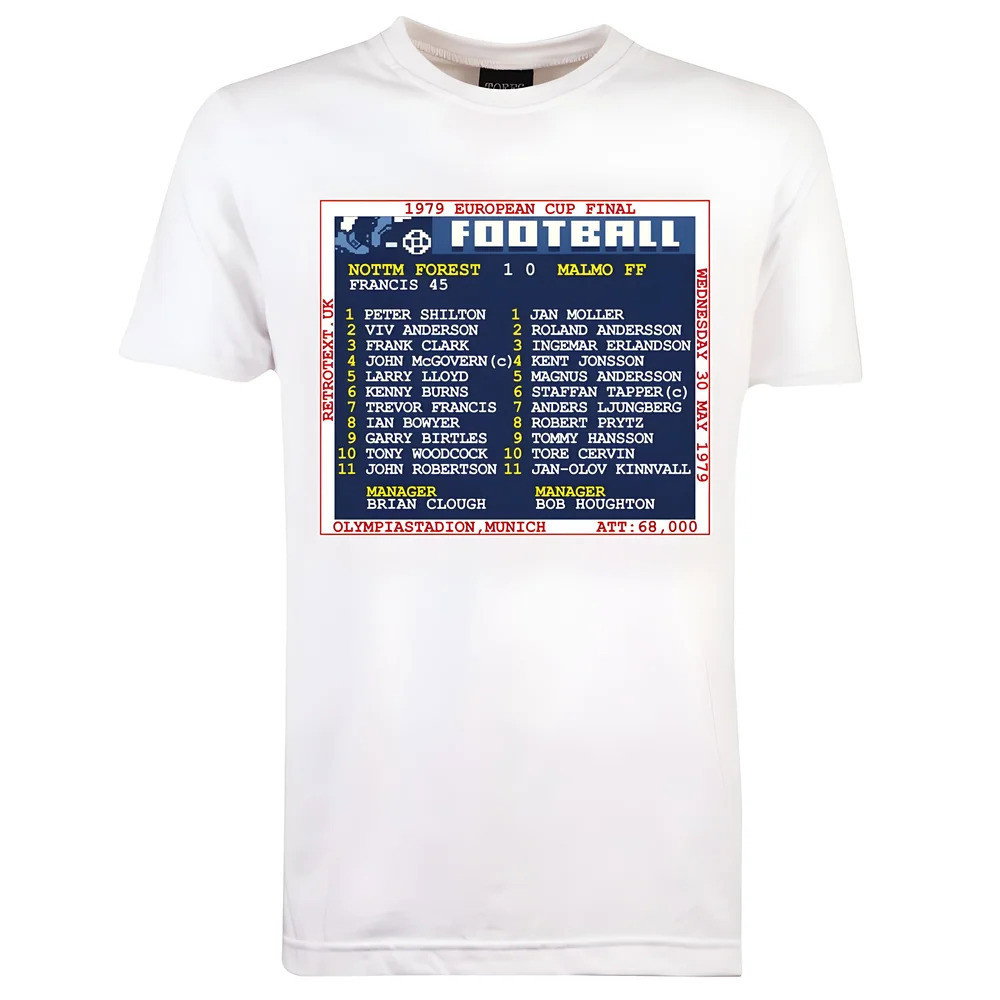 1979 European Cup Final (Nottingham Forest) Retrotext t-shirt 1979 European Cup Final (Nottingham Forest) Retrotext t-shirt