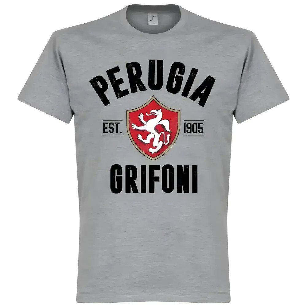 Perugia Established T-shirt - Grey Marl Perugia Established T-shirt - Grey Marl