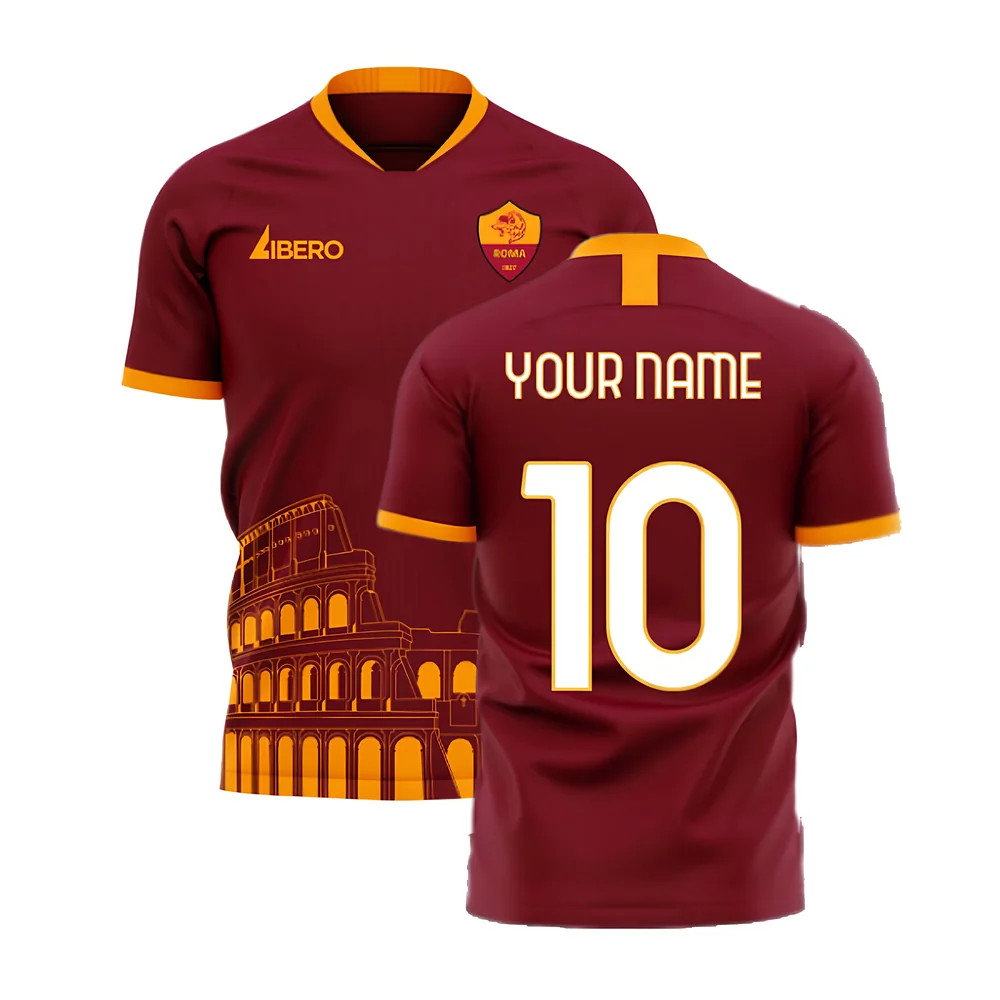 Roma 2025-2026 Home Concept Football Kit (Libero) - No Sponsor