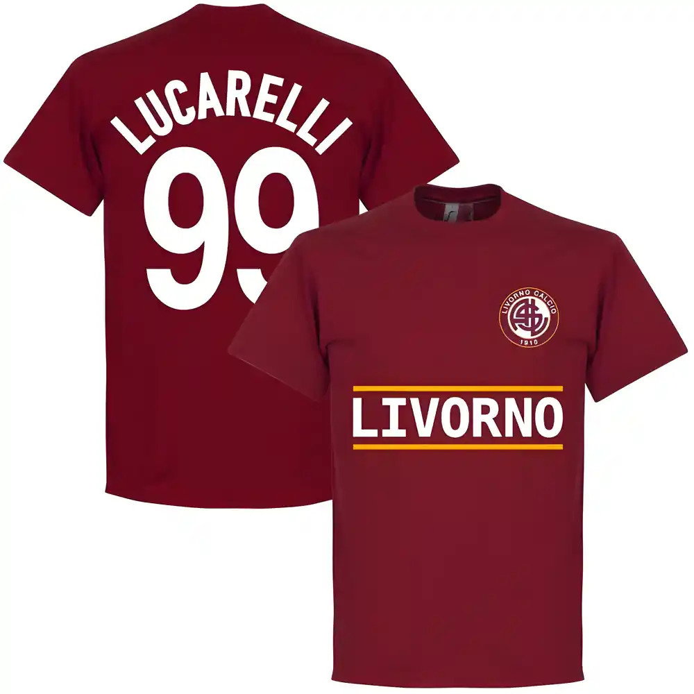 Livorno Lucarelli 99 Team T-Shirt - Maroon Livorno Lucarelli 99 Team T-Shirt - Maroon