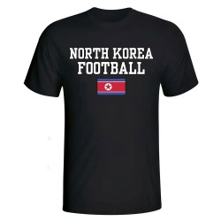 North Korea Football T-Shirt - Black North Korea Football T-Shirt - Black