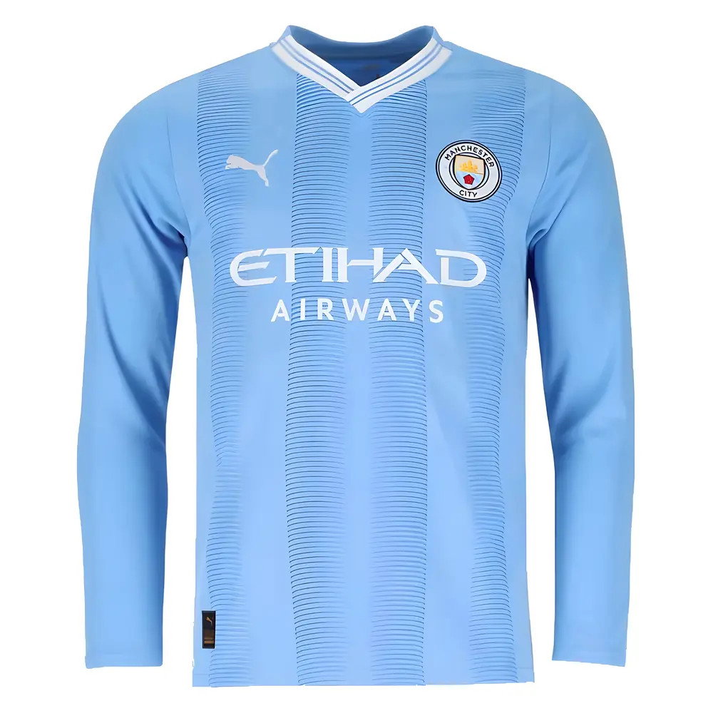 2023-2024 Man City Long Sleeve Home Shirt 2023-2024 Man City Long Sleeve Home Shirt